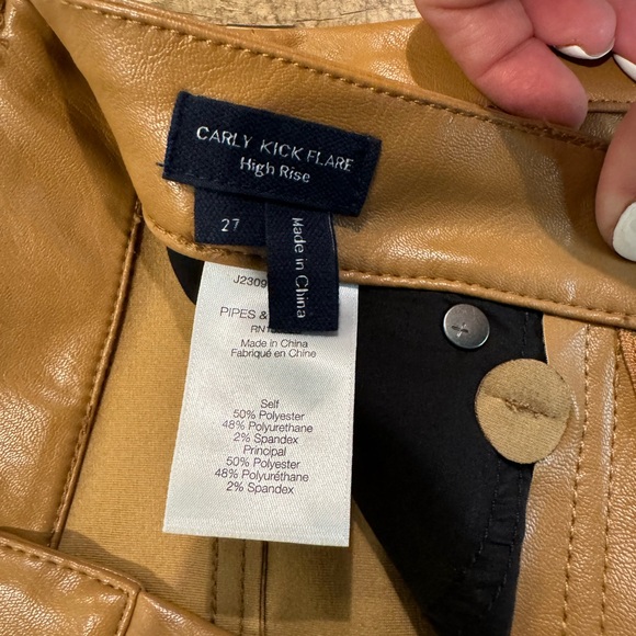 Veronica Beard Carly Kick-Flare Vegan Leather Pants - Picture 5 of 7